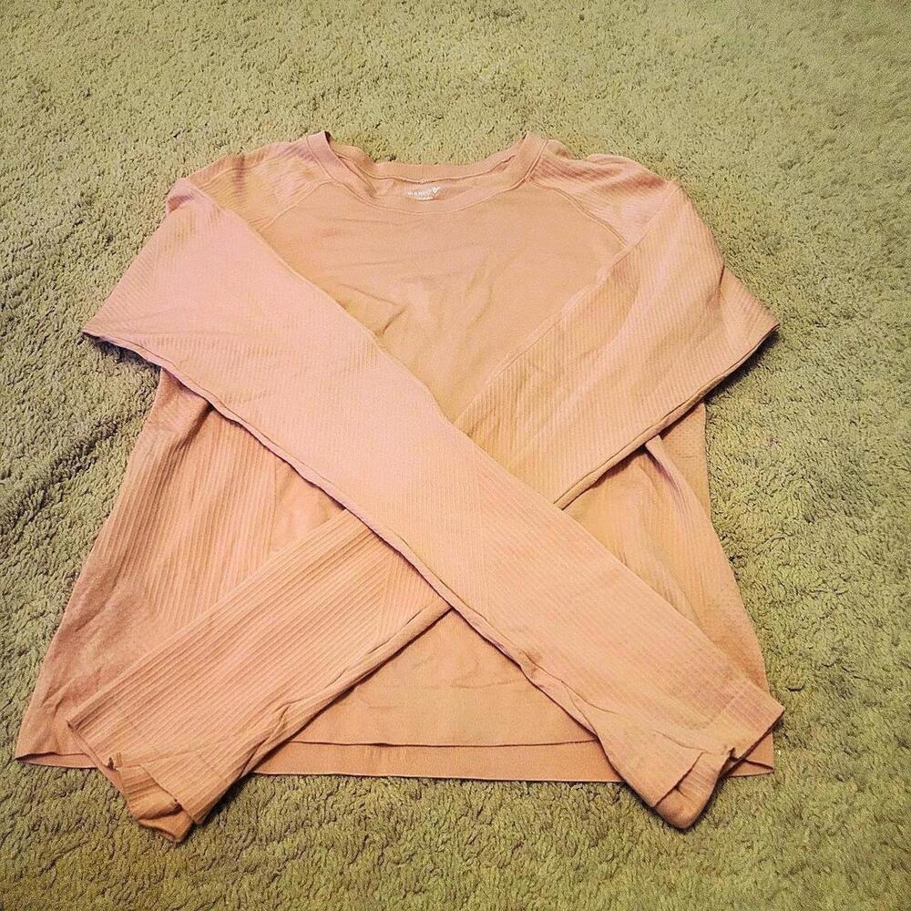 Athletic workout top bundle- Lucky in Love blue long sleeve and pink long sleeve - Picture 5 of 7